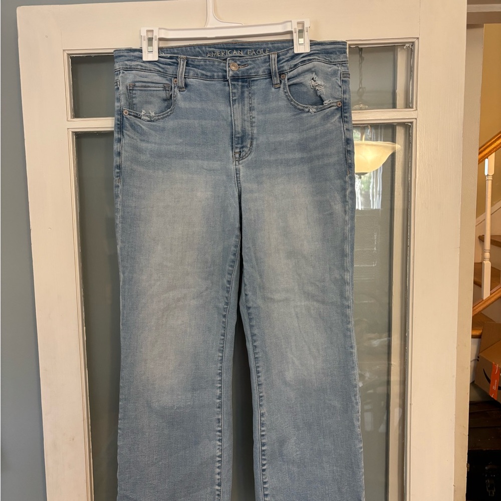 American Eagle Outfitters Light Blue Straight Leg Jeans
